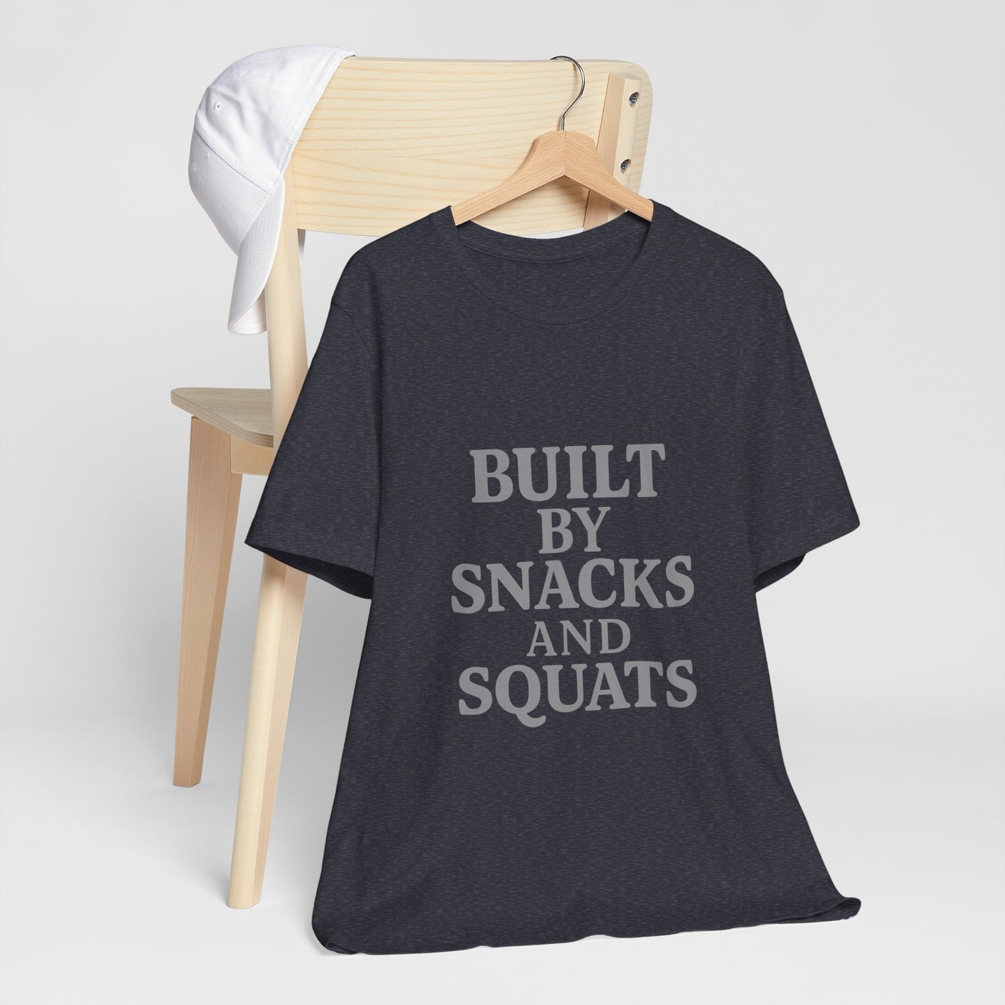Built By Snacks And Squats Gym Humor Unisex Jersey Short Sleeve Tee T-shirt