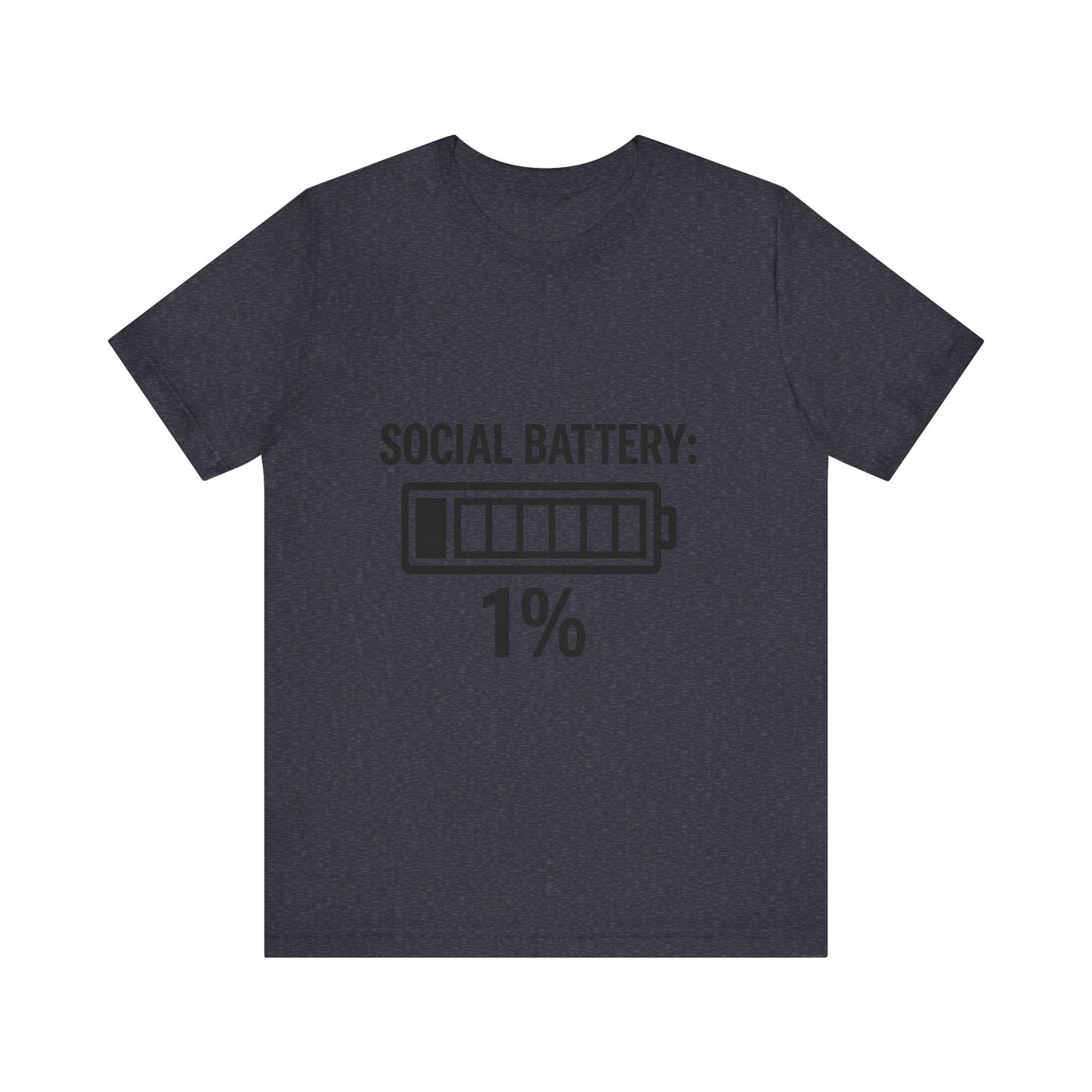 Social Battery Bar Unisex Jersey Short Sleeve Tee T-shirt