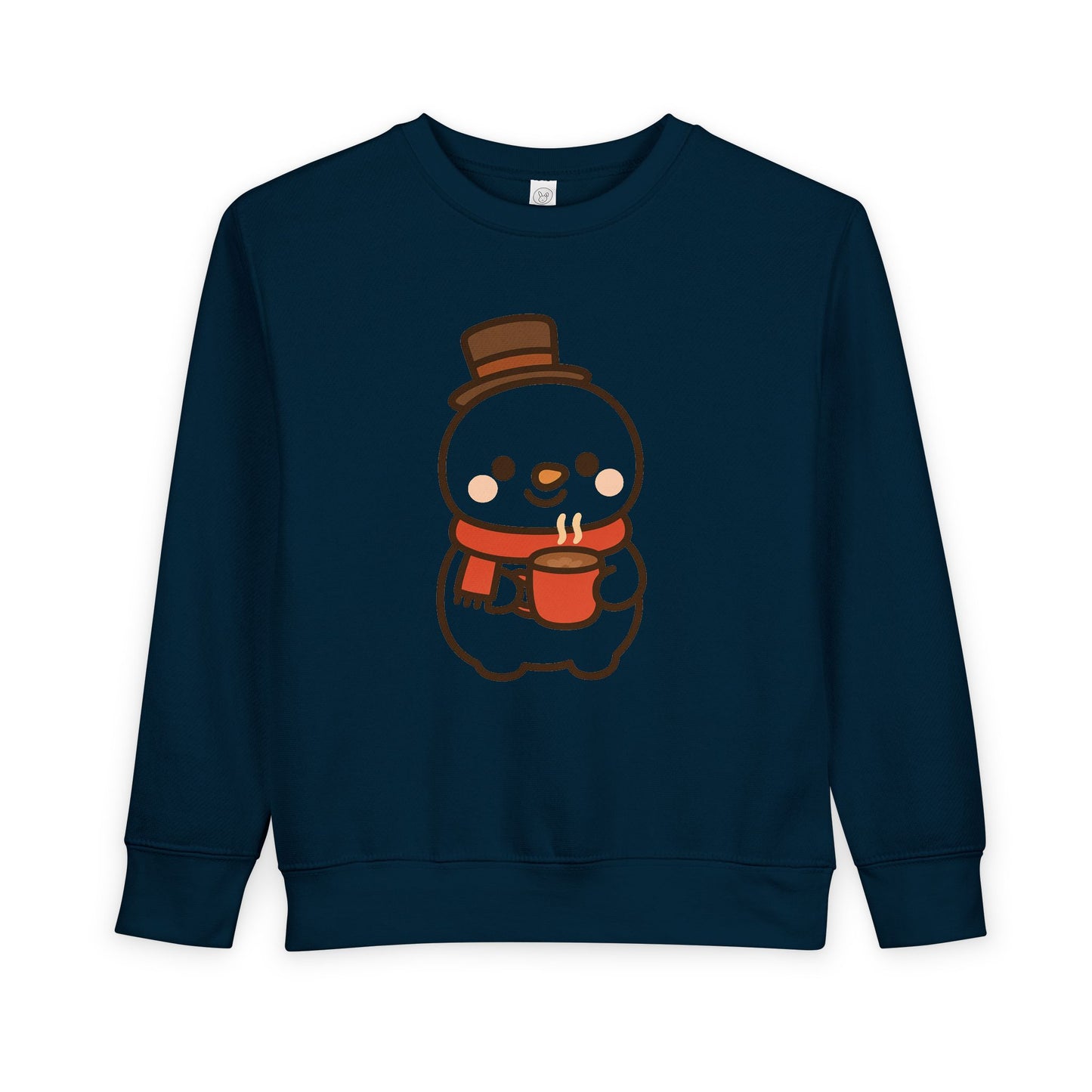 Snowman Drinking Hot Choco Toddler Sweatshirt