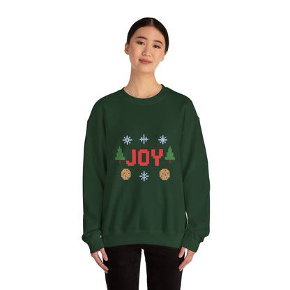 Christmas Joy In Pixel Unisex Heavy Blend™ Crewneck Sweatshirt