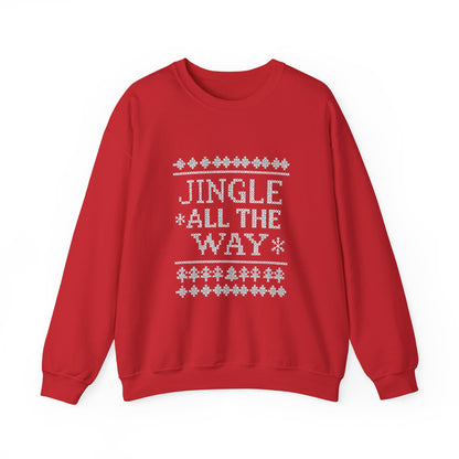 Merry Christmas Ugly Knitted Sweater Style Unisex Heavy Blend™ Crewneck Sweatshirt