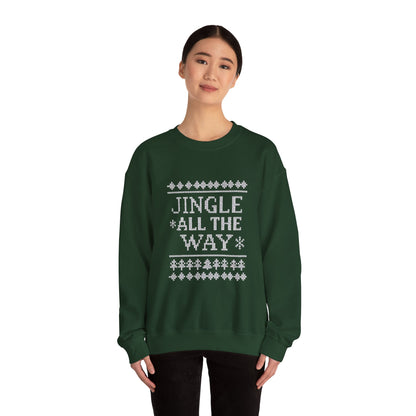 Merry Christmas Ugly Knitted Sweater Style Unisex Heavy Blend™ Crewneck Sweatshirt