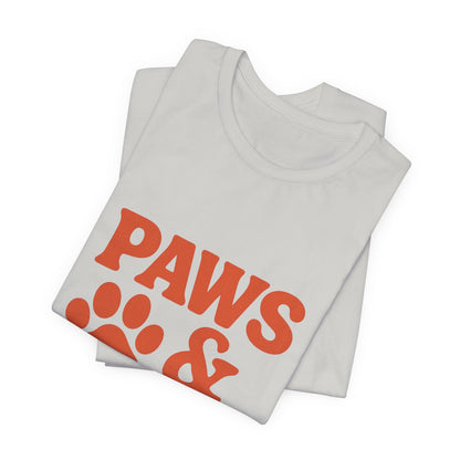 Paws and Chill Pet Lovers Unisex Jersey Short Sleeve Tee T-shirt