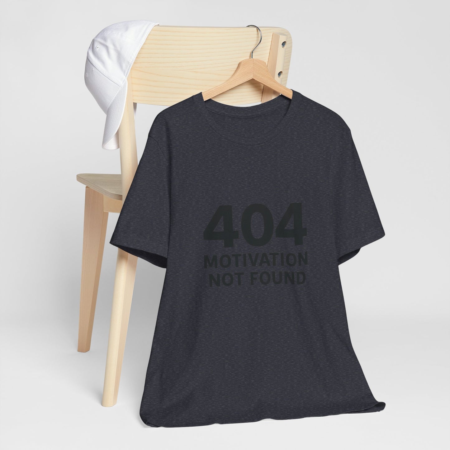 404 Motivation Not Found Introverts Humor Unisex Jersey Short Sleeve Tee T-shirt