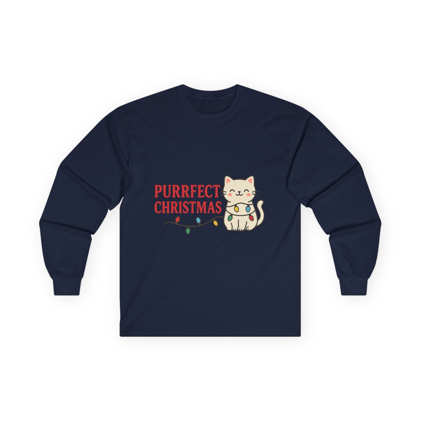 Purrfect Christmas Kitty Cat Unisex Ultra Cotton Long Sleeve Tee