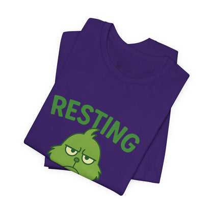 Gringe Resting Face Christmas Unisex Jersey Short Sleeve Tee T-shirt