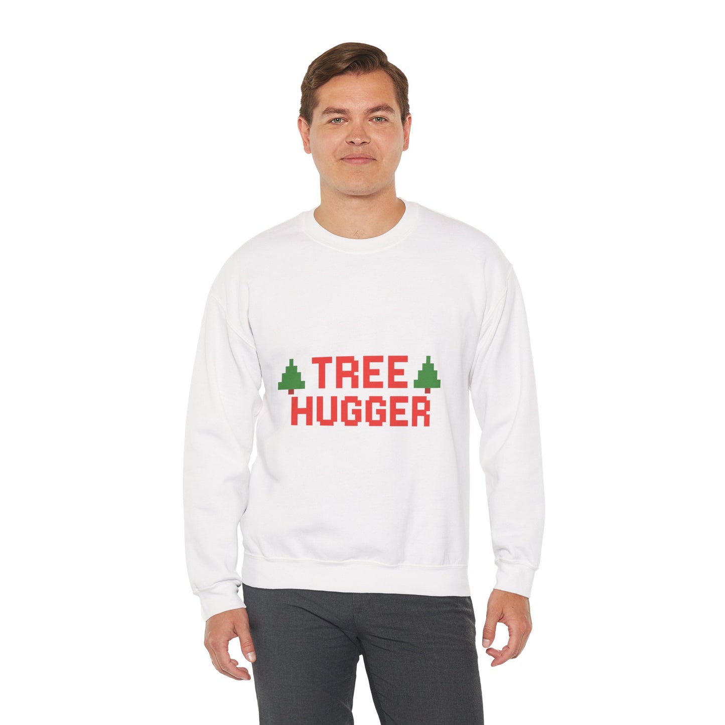 Tree Hugger Christmas Unisex Heavy Blend™ Crewneck Sweatshirt