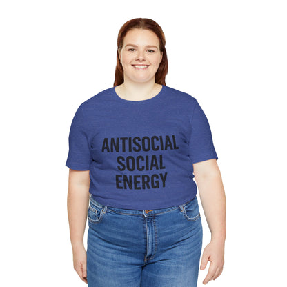 Antisocial Social Energy Unisex Jersey Short Sleeve Tee T-shirt