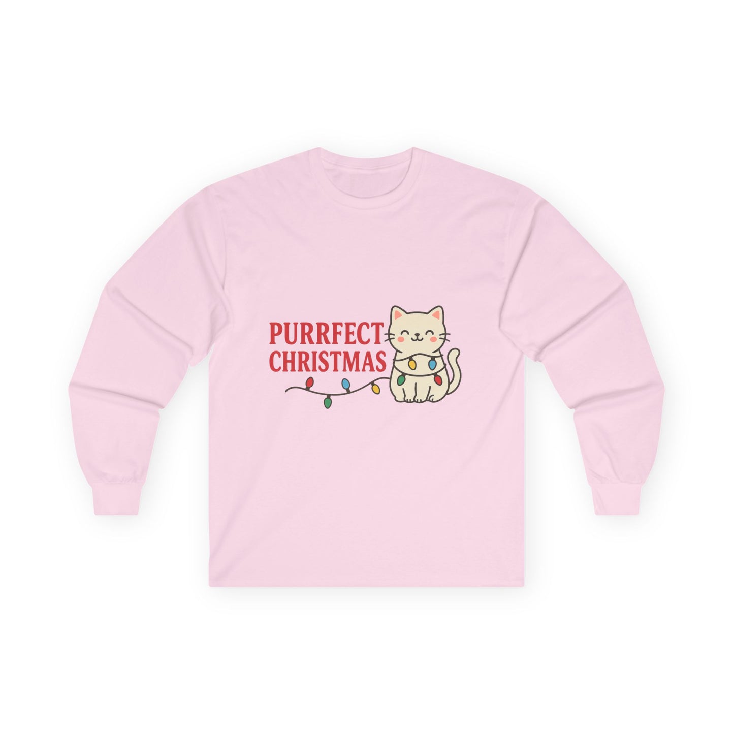 Purrfect Christmas Kitty Cat Unisex Ultra Cotton Long Sleeve Tee