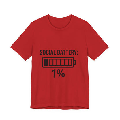 Social Battery Bar Unisex Jersey Short Sleeve Tee T-shirt