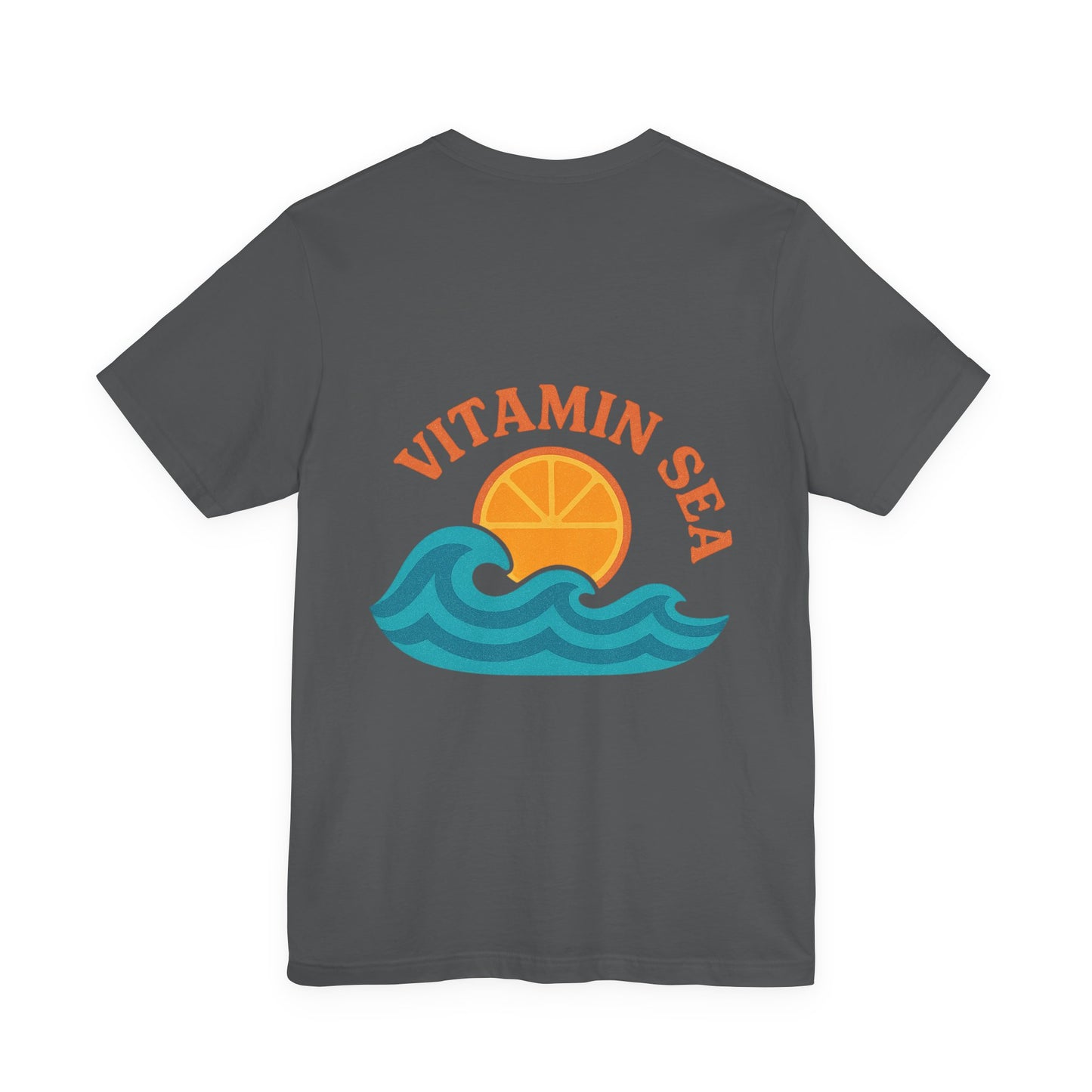 Logo Vitamin Sea Back Side Design Unisex Jersey Short Sleeve Tee T-shirt