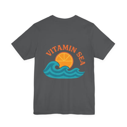 Logo Vitamin Sea Back Side Design Unisex Jersey Short Sleeve Tee T-shirt