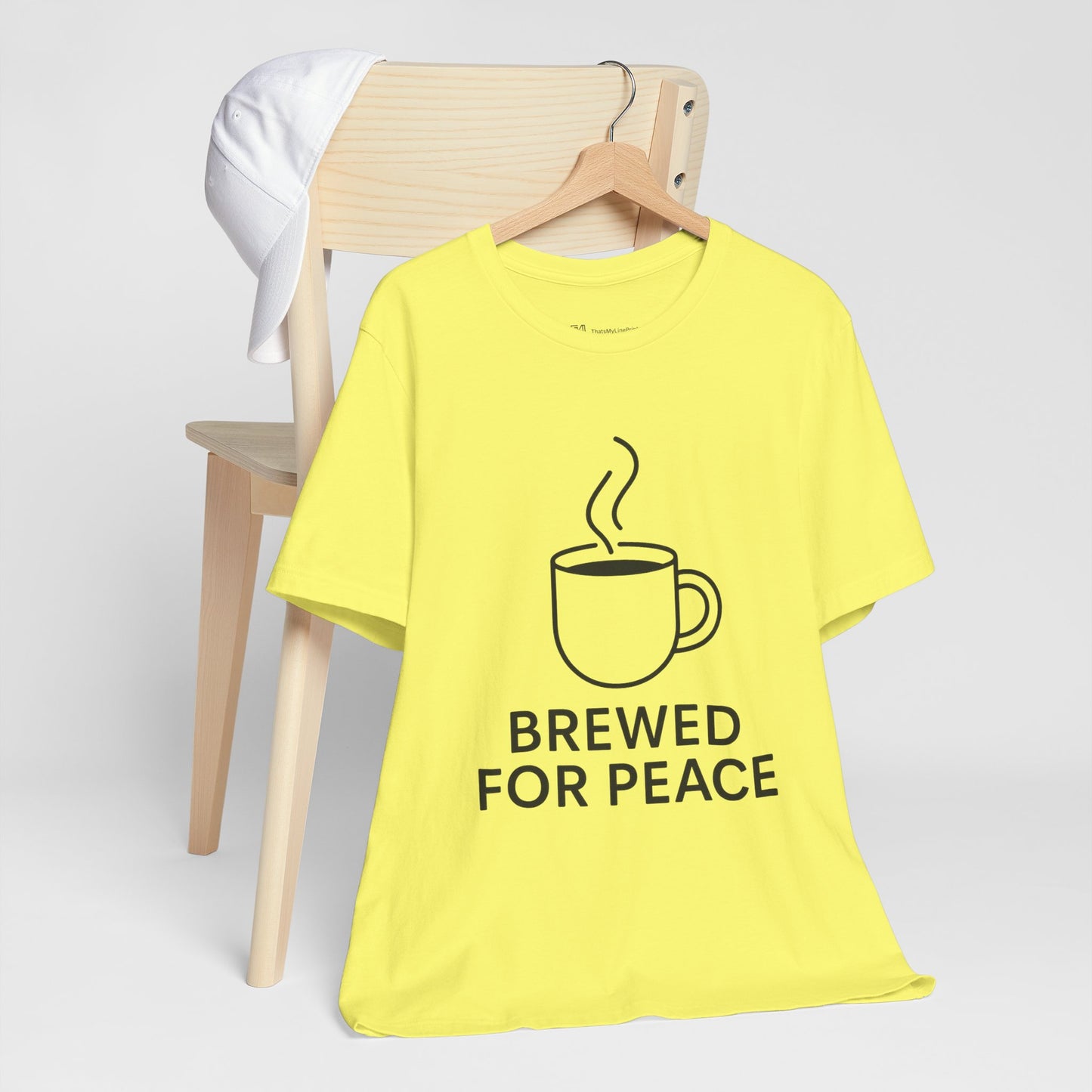 Brewed For Peace Coffee Humor Unisex Jersey Short Sleeve Tee T-shirt