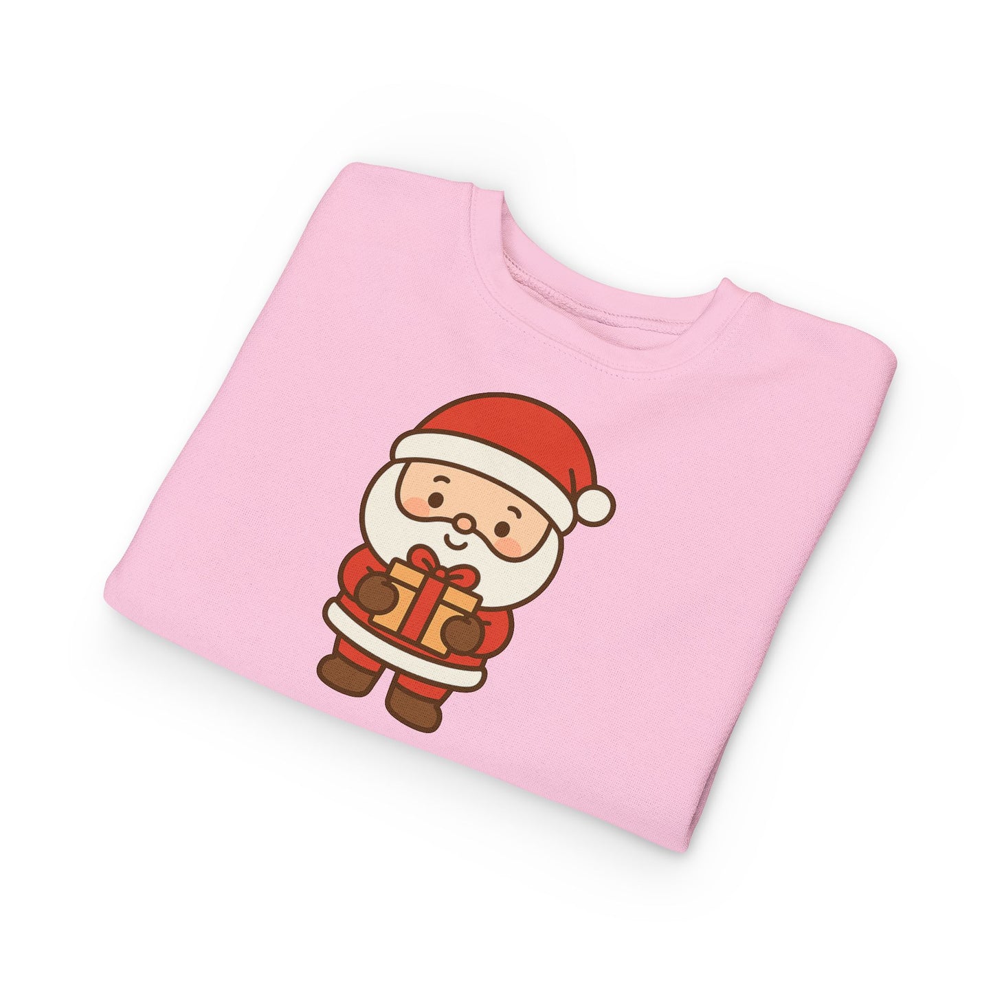 Baby Santa Holding Christmas Gift Toddler Sweatshirt