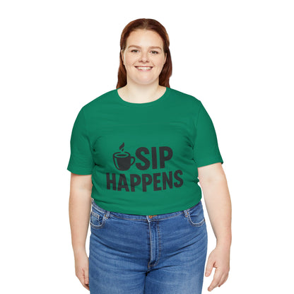 Sip Happens Minimal Edition Unisex Jersey Short Sleeve Tee T-shirt