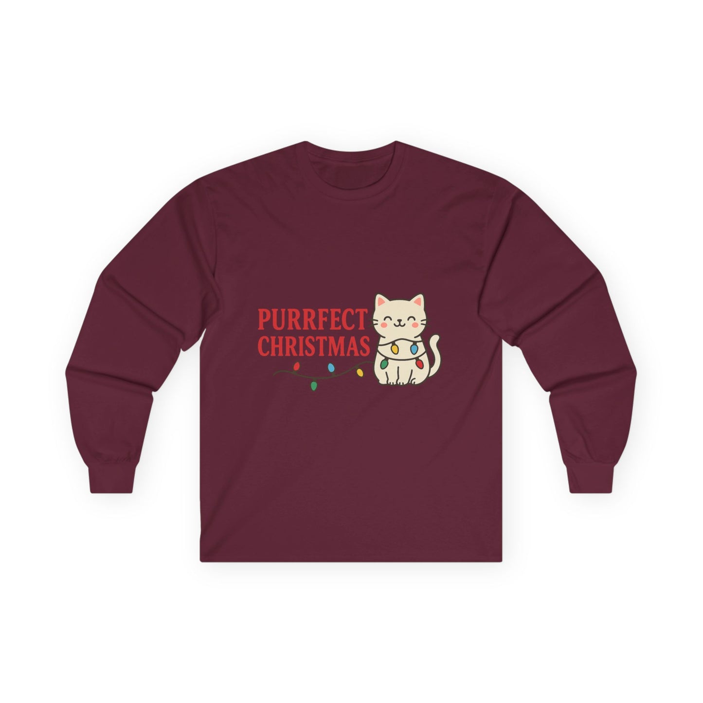 Purrfect Christmas Kitty Cat Unisex Ultra Cotton Long Sleeve Tee