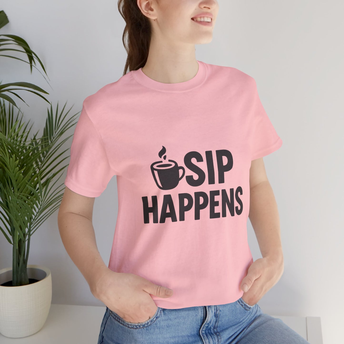 Sip Happens Minimal Edition Unisex Jersey Short Sleeve Tee T-shirt