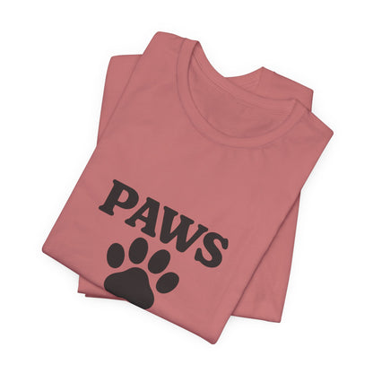 Paws Before Coffee Unisex Jersey Short Sleeve Tee T-shirt
