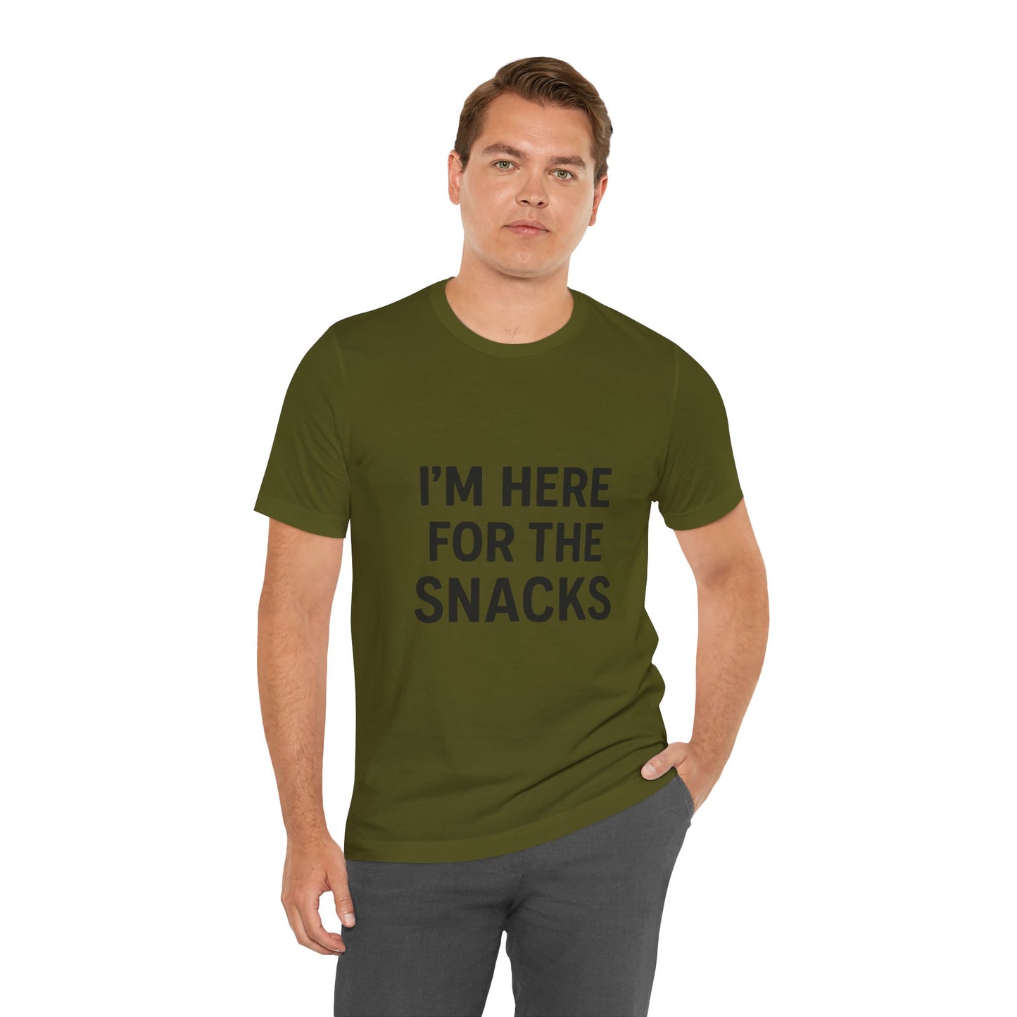 I'm Here For The Snacks Unisex Jersey Short Sleeve Tee T-shirt
