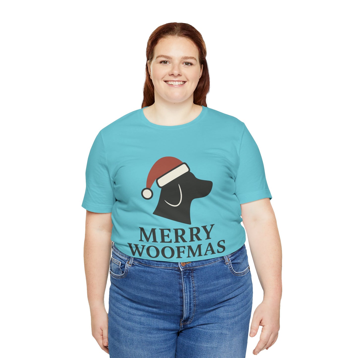 Merry Woofmas Christmas Unisex Jersey Short Sleeve Tee T-shirt