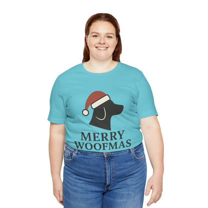 Merry Woofmas Christmas Unisex Jersey Short Sleeve Tee T-shirt