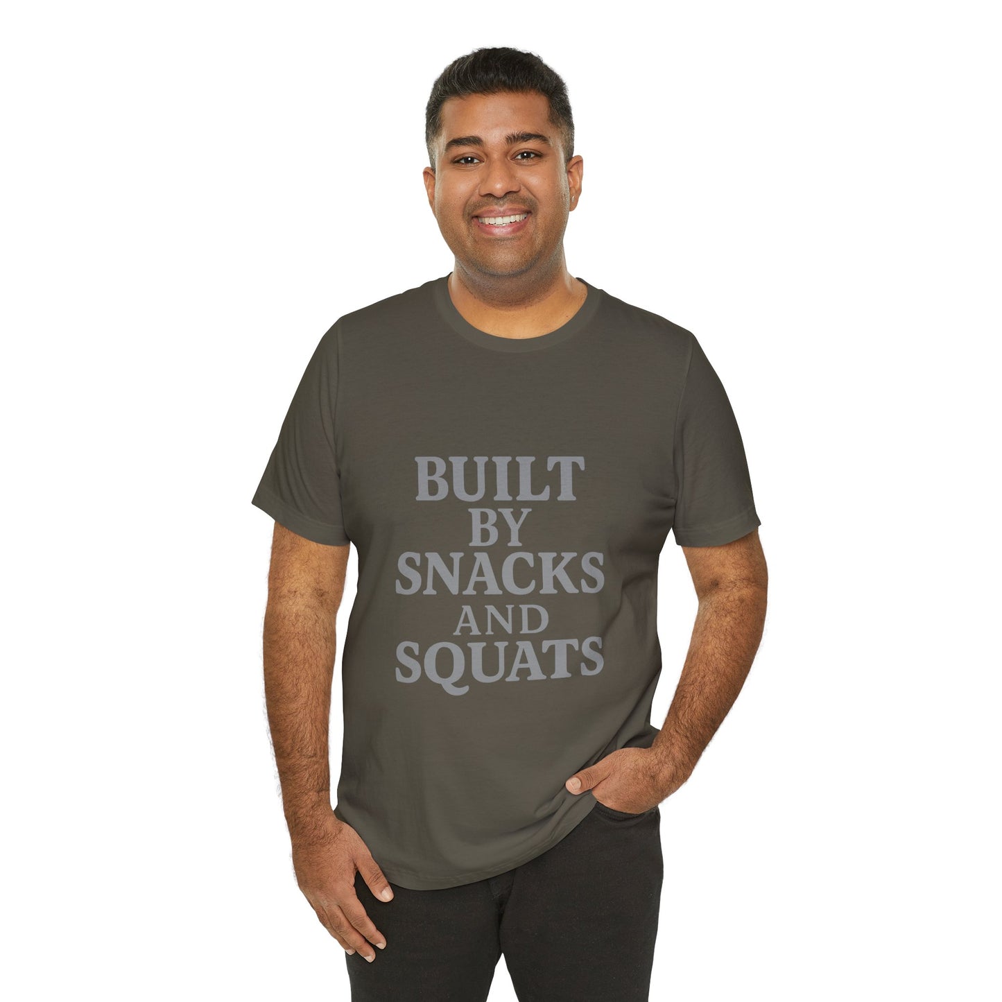 Built By Snacks And Squats Gym Humor Unisex Jersey Short Sleeve Tee T-shirt