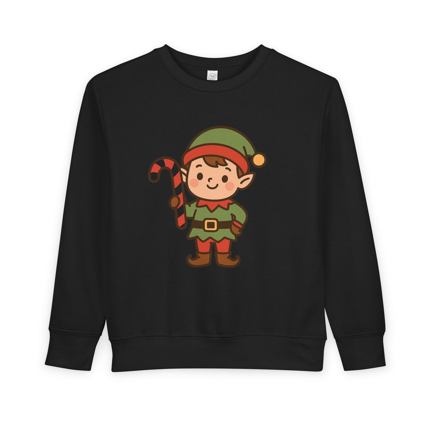 Candy Cane Christmas Elf Toddler Sweatshirt