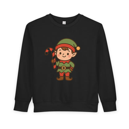 Candy Cane Christmas Elf Toddler Sweatshirt