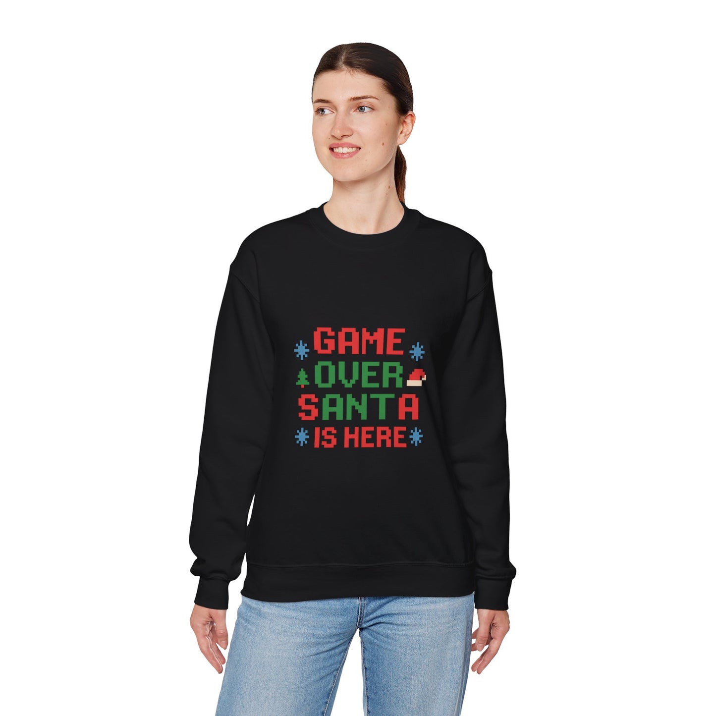 Game Over Santa Is Here Christmas Unisex Heavy Blend™ Crewneck Sweatshirt