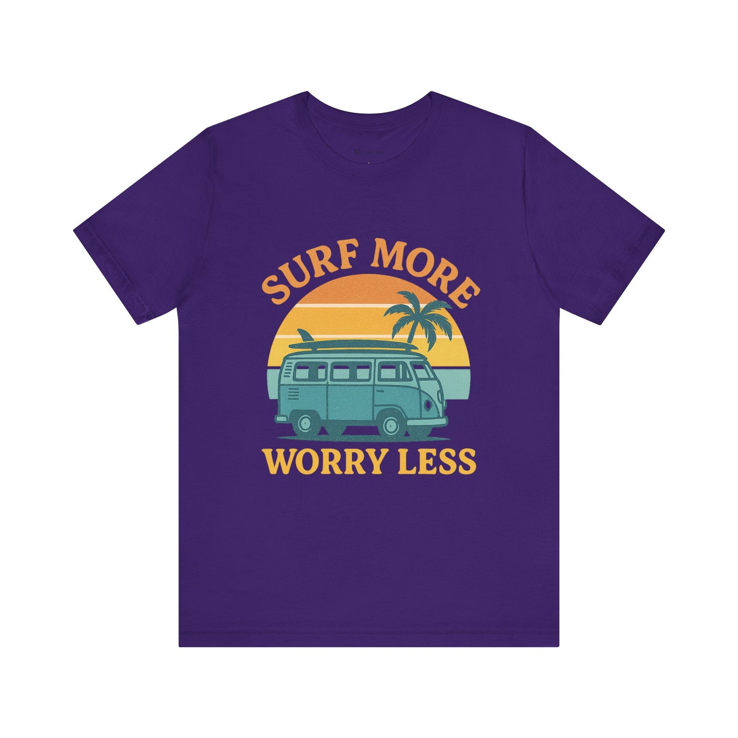 Surf More Worry Less Summer Unisex Jersey Short Sleeve Tee T-shirt