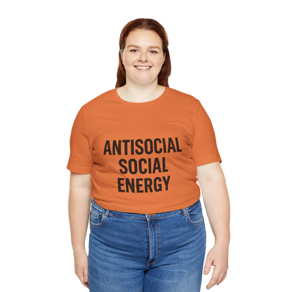 Antisocial Social Energy Unisex Jersey Short Sleeve Tee T-shirt