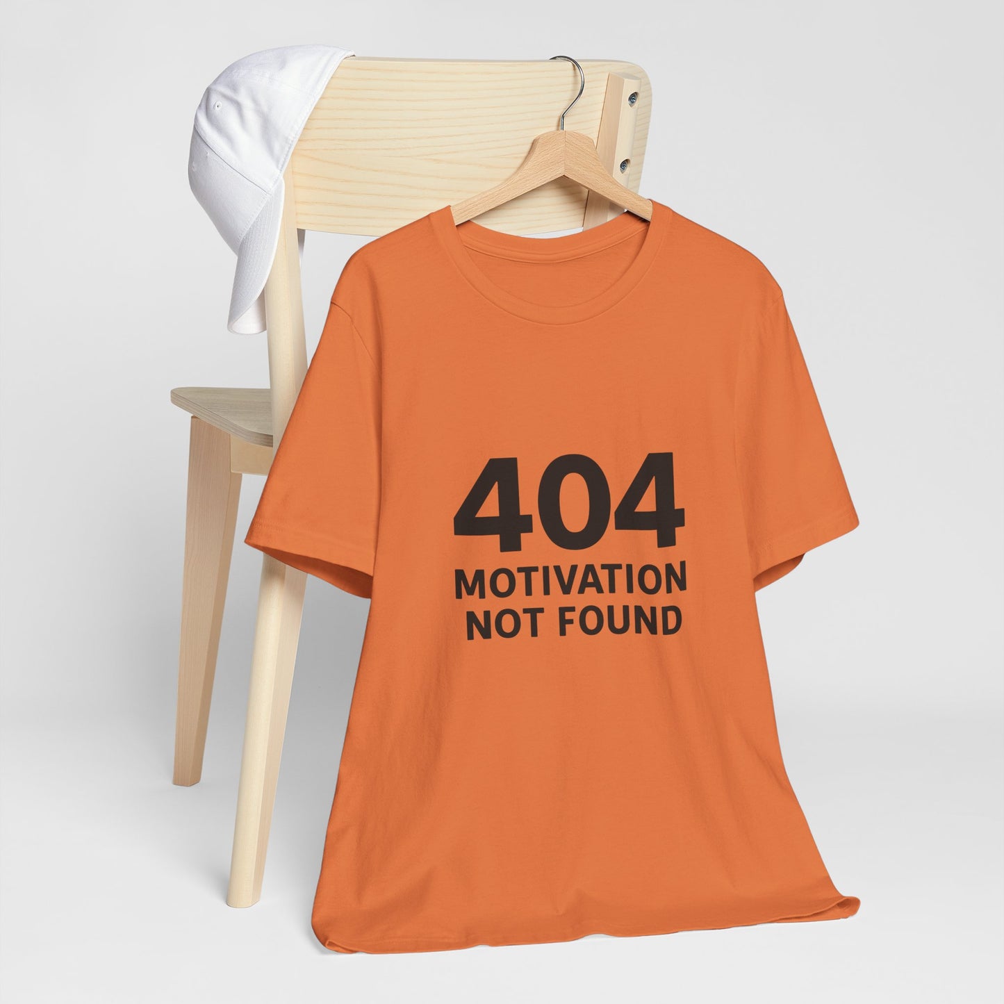 404 Motivation Not Found Introverts Humor Unisex Jersey Short Sleeve Tee T-shirt
