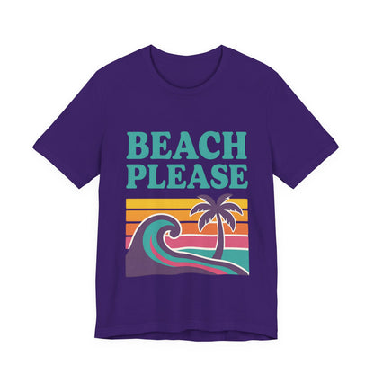 Beach Please Palm Trees Unisex Short Sleeve Tee T-shirt