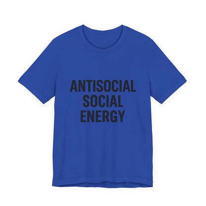 Antisocial Social Energy Unisex Jersey Short Sleeve Tee T-shirt