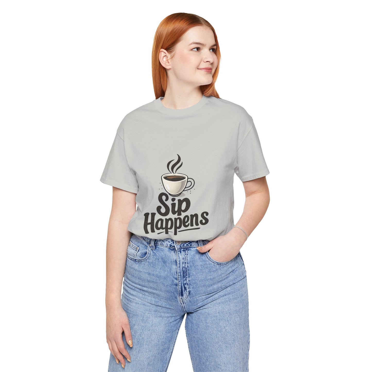 Sip Happens Coffee Cup Unisex Jersey Short Sleeve Tee T-shirt