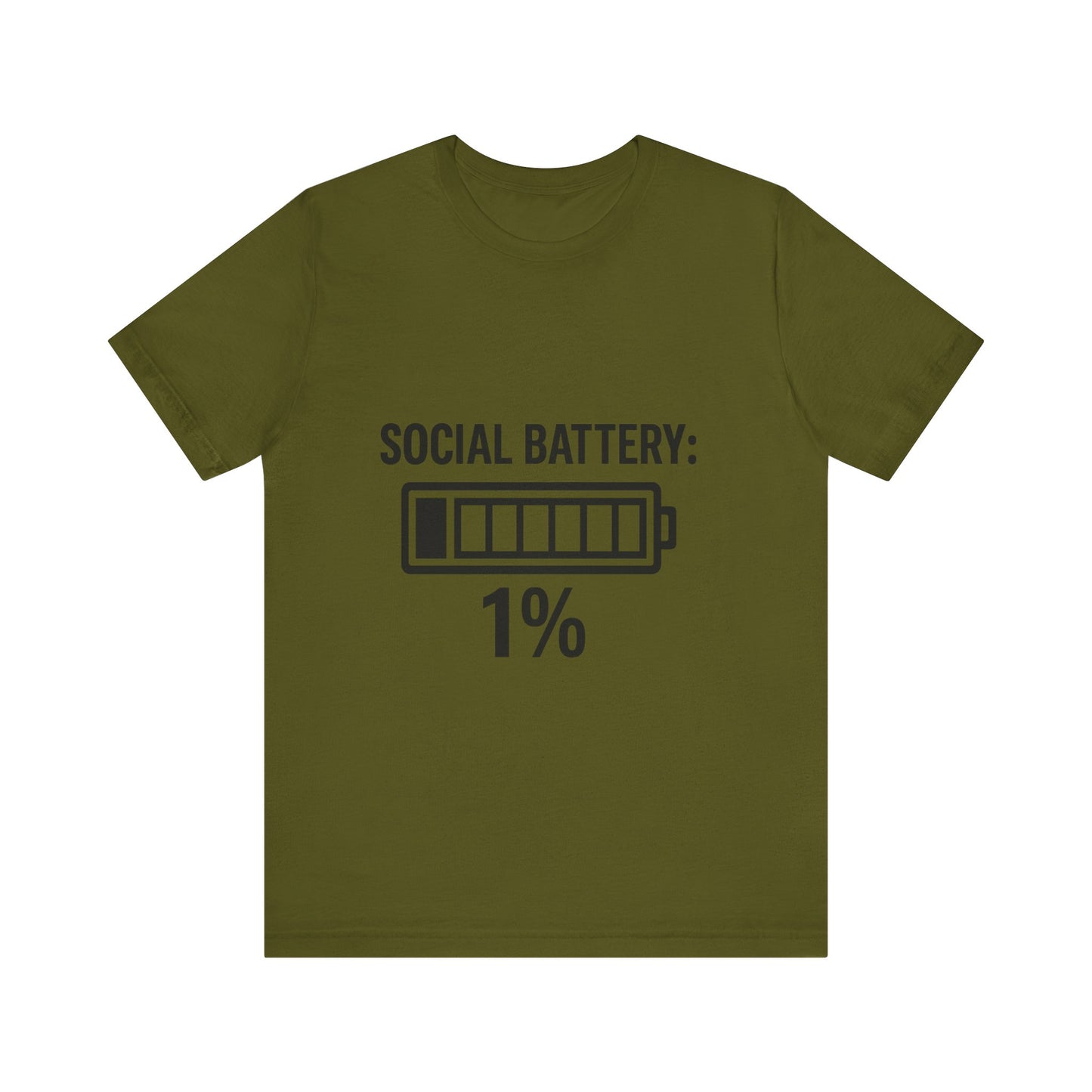 Social Battery Bar Unisex Jersey Short Sleeve Tee T-shirt