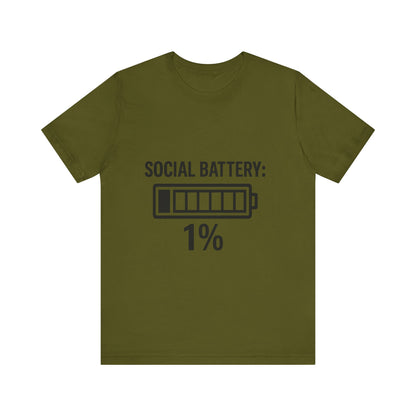 Social Battery Bar Unisex Jersey Short Sleeve Tee T-shirt