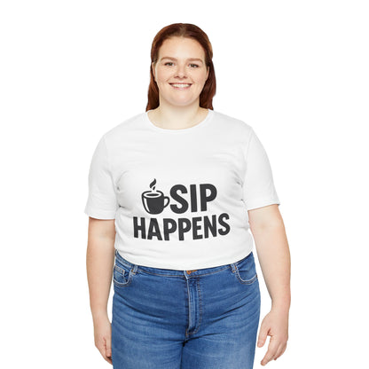 Sip Happens Minimal Edition Unisex Jersey Short Sleeve Tee T-shirt