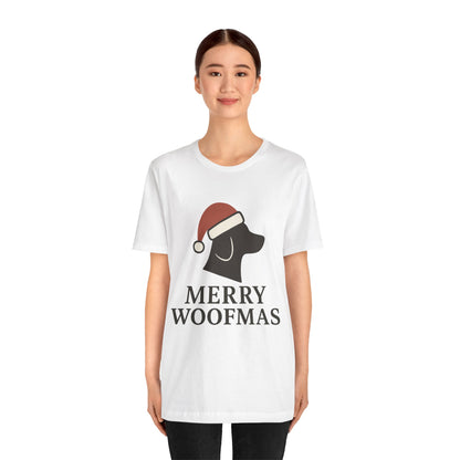 Merry Woofmas Christmas Unisex Jersey Short Sleeve Tee T-shirt
