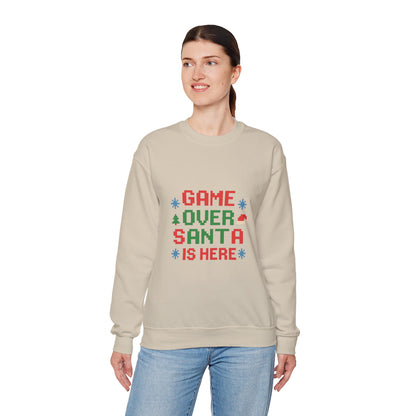 Game Over Santa Is Here Christmas Unisex Heavy Blend™ Crewneck Sweatshirt