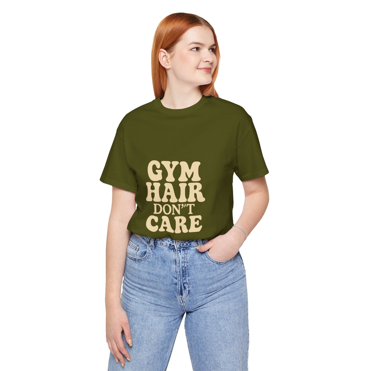 Gym Hair Don't Care Unisex Jersey Short Sleeve Tee T-shirt