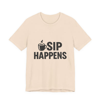 Sip Happens Minimal Edition Unisex Jersey Short Sleeve Tee T-shirt