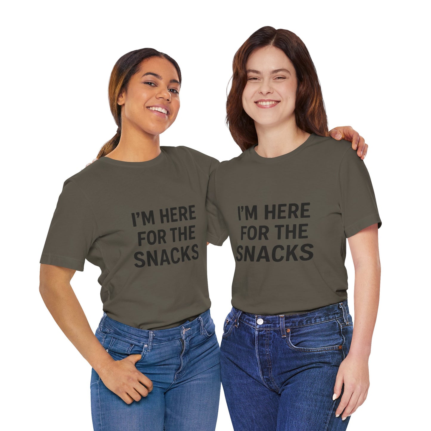 I'm Here For The Snacks Unisex Jersey Short Sleeve Tee T-shirt