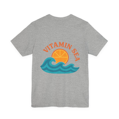 Logo Vitamin Sea Back Side Design Unisex Jersey Short Sleeve Tee T-shirt