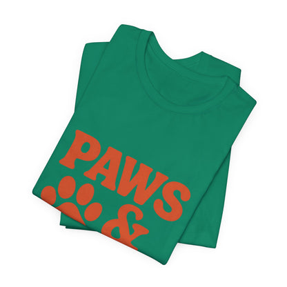Paws and Chill Pet Lovers Unisex Jersey Short Sleeve Tee T-shirt