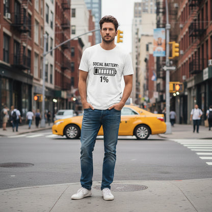 Social Battery Bar Unisex Jersey Short Sleeve Tee T-shirt