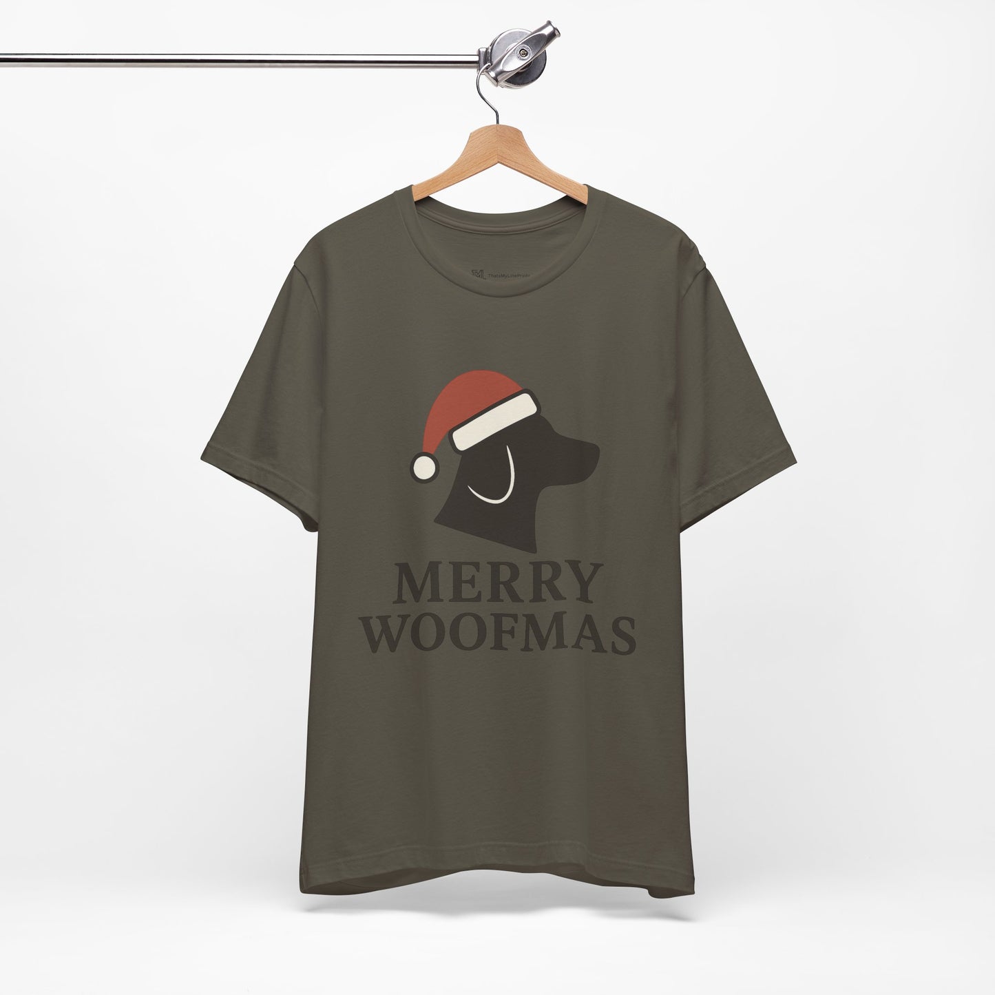 Merry Woofmas Christmas Unisex Jersey Short Sleeve Tee T-shirt