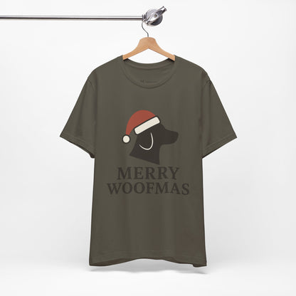 Merry Woofmas Christmas Unisex Jersey Short Sleeve Tee T-shirt