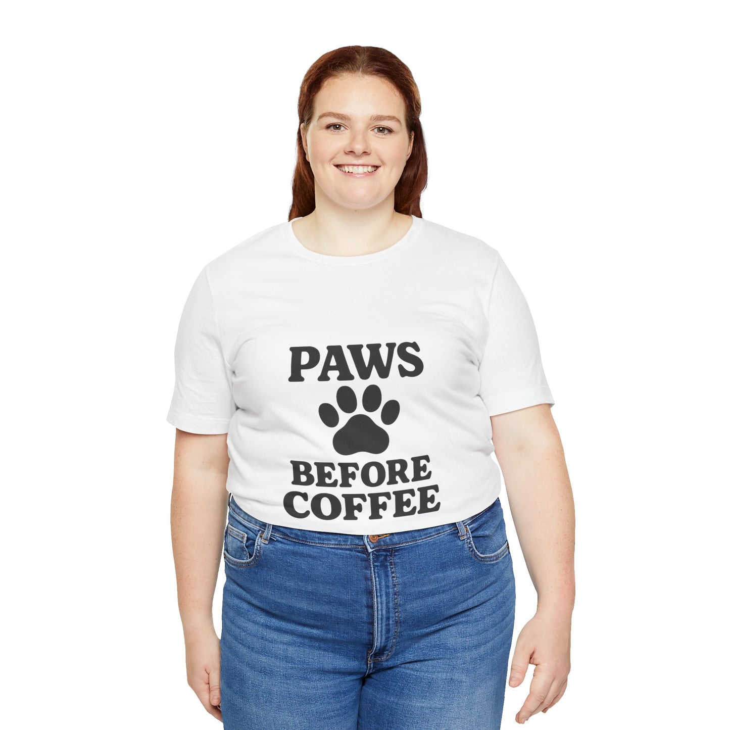 Paws Before Coffee Unisex Jersey Short Sleeve Tee T-shirt