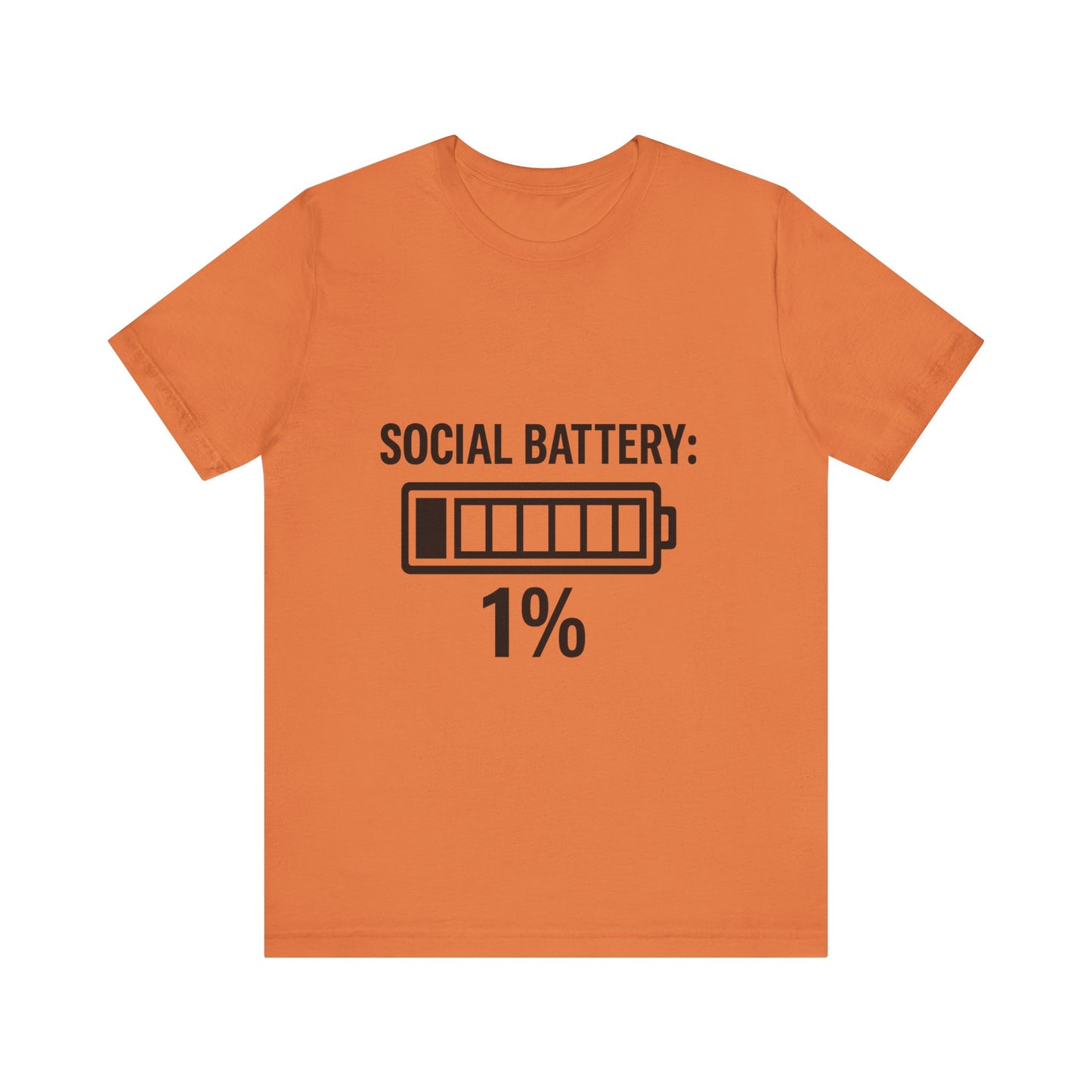 Social Battery Bar Unisex Jersey Short Sleeve Tee T-shirt